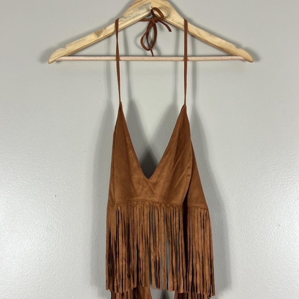 Chic Brown Fringe Camisole